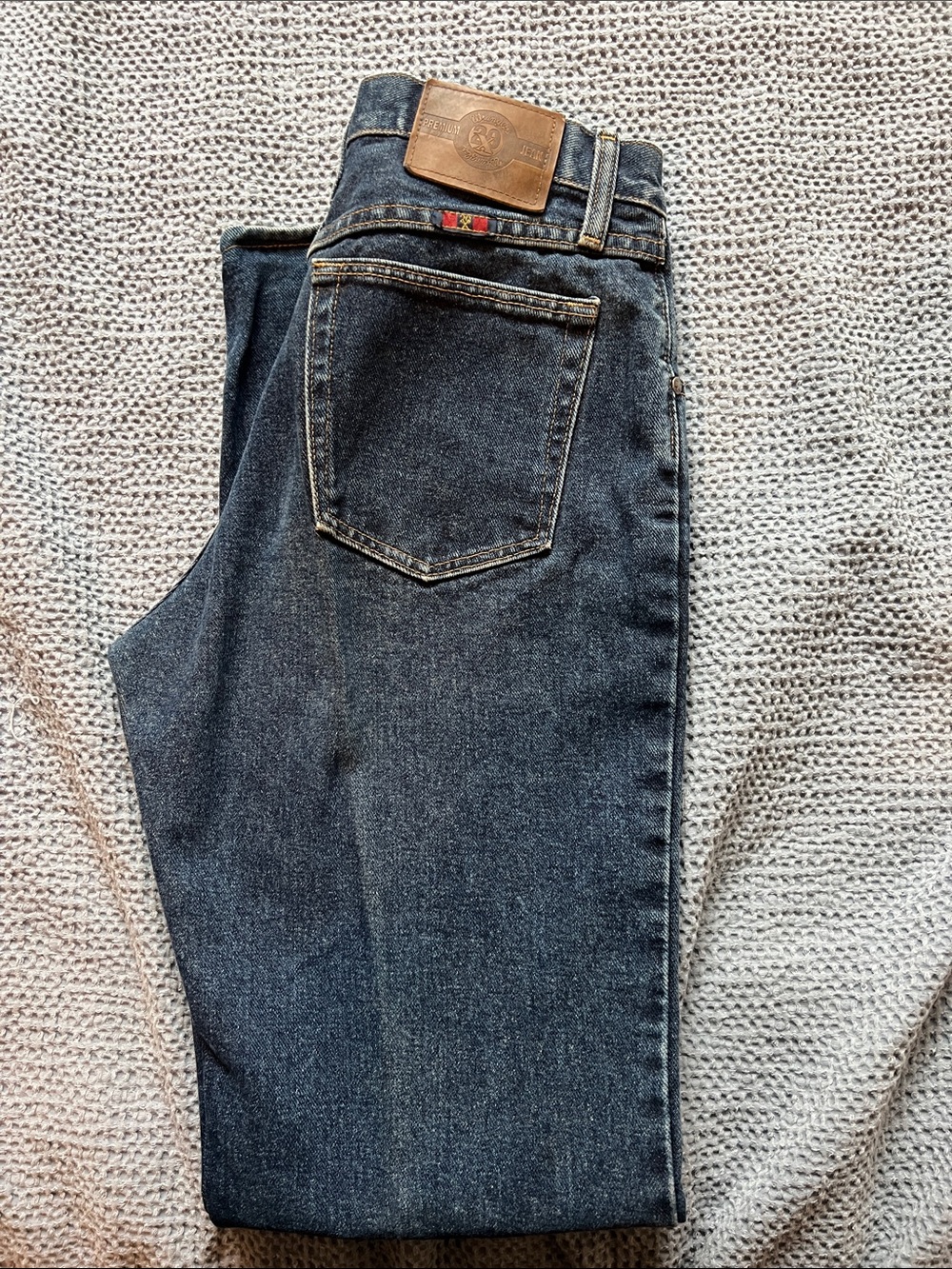 Vintage Wrangle 20X Men's Straight Jeans in Dark Indigo